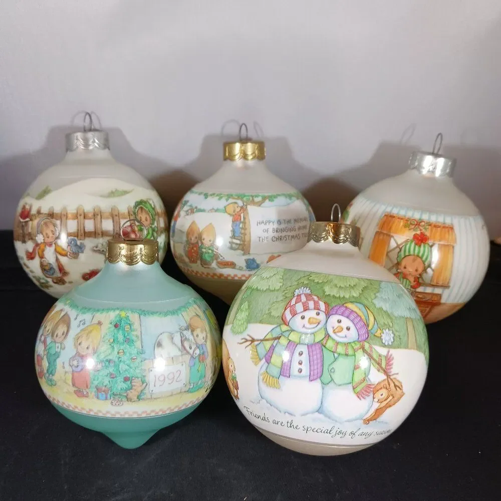 5pcs Vintage Hallmark Ornament Decor